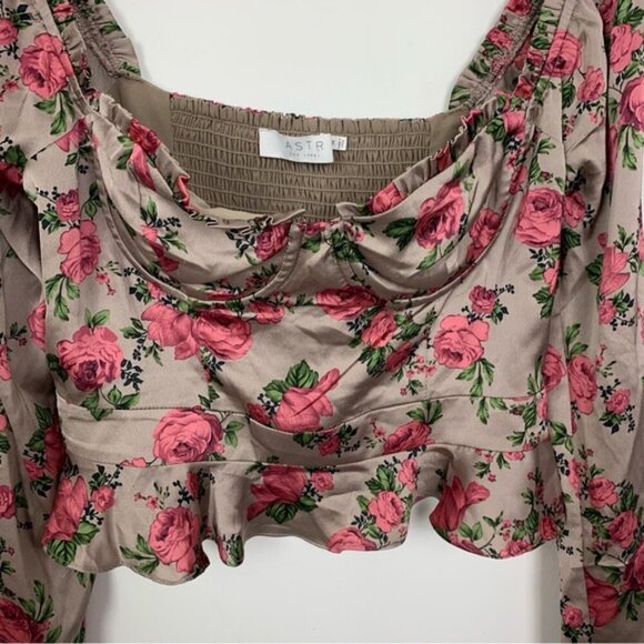 Floral Long Sleeve Women's Top - Picture 4 of 10